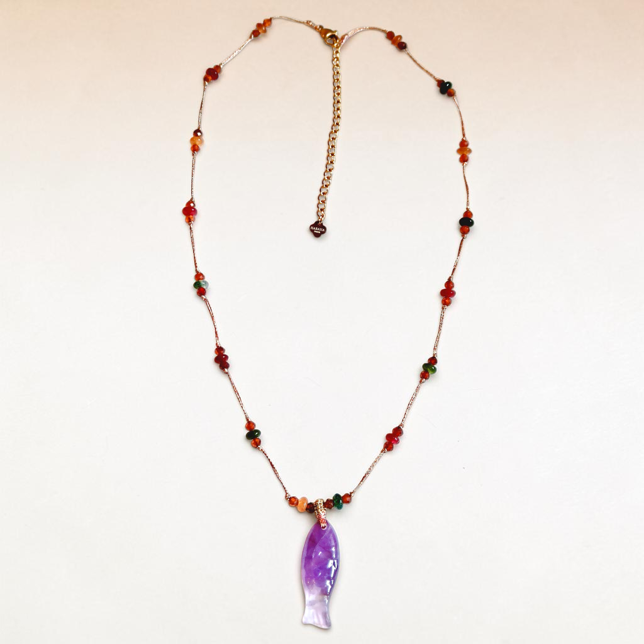 Collana Poisson Améthyste