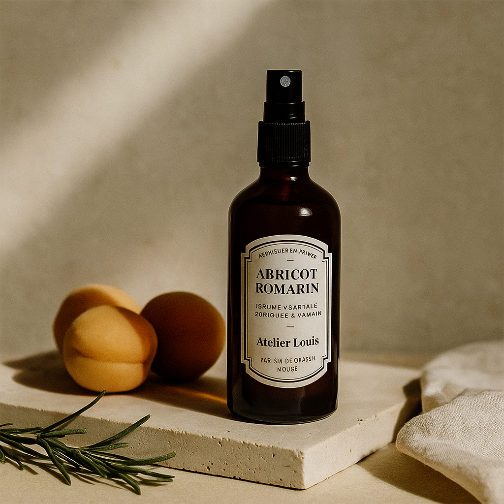 Spray ambiente naturale all'albicocca e rosmarino: 100 ML